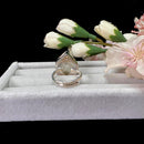 Rough Libyan Desert Glass Rings in Silver