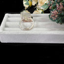 Rough Libyan Desert Glass Rings in Silver