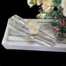 Rough Libyan Desert Glass Rings in Silver