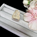 Rough Libyan Desert Glass Rings in Silver