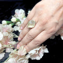 Rough Libyan Desert Glass Rings in Silver
