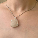 Libyan Desert Glass Pendant in Silver (Joy)