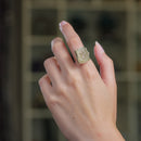 Rough Libyan Desert Glass Rings in Silver