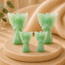 Green Aventurine Archangel Raphael idol by Talk to Crystals in a spread-wing posture symbolizing angelic protection, healing, emotional balance, growth, abundance and Heart Chakra energy.