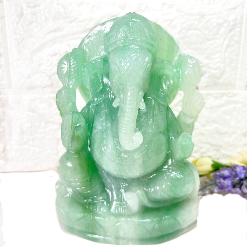 Large Ganeshas in Green Aventurine (Abundance)