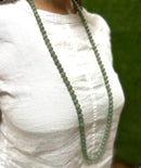 Light Green Aventurine Round Bead Mala ( Luck and Opportunities)