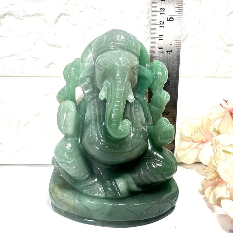 Large Ganeshas in Green Aventurine (Abundance)