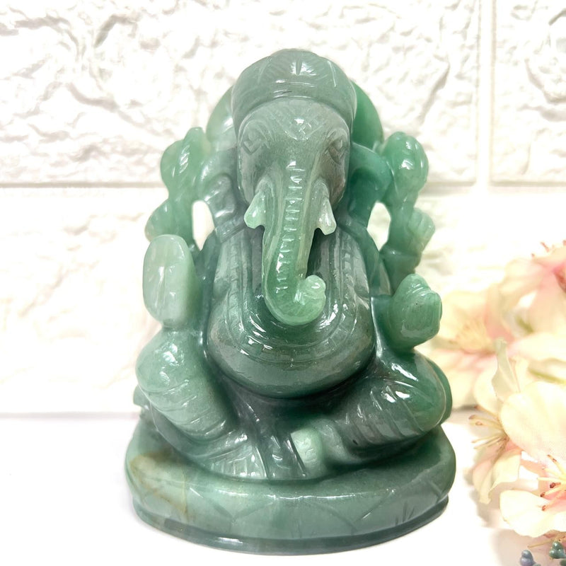 Large Ganeshas in Green Aventurine (Abundance)