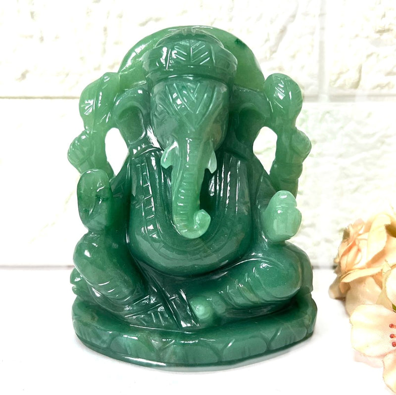 Large Ganeshas in Green Aventurine (Abundance)