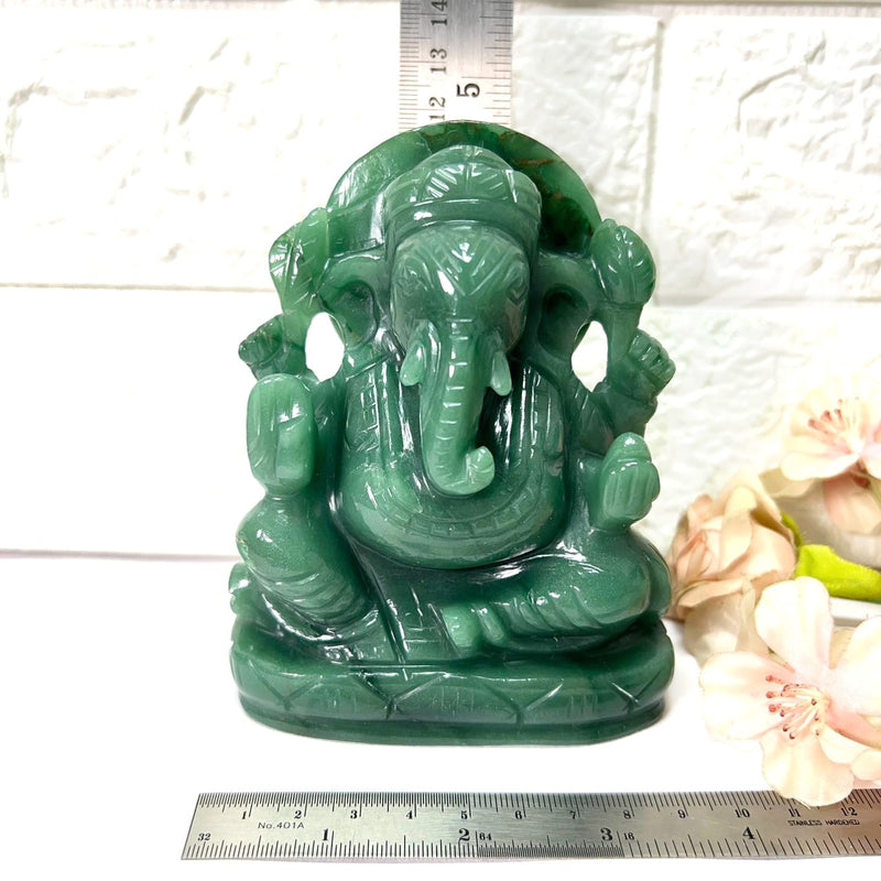 Large Ganeshas in Green Aventurine (Abundance)