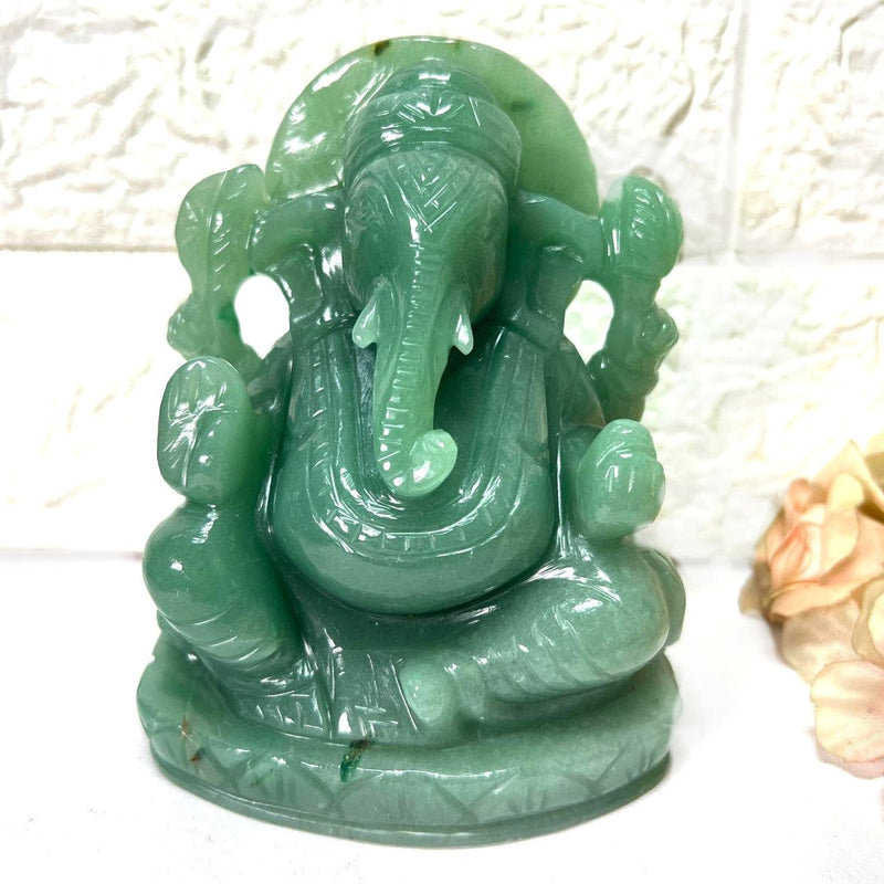 Large Ganeshas in Green Aventurine (Abundance)