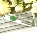 Light Green Aventurine Adjustable Ring in Silver (Luck and Opportunities)