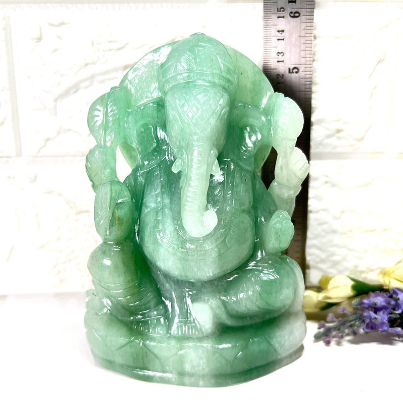 Large Ganeshas in Green Aventurine (Abundance)