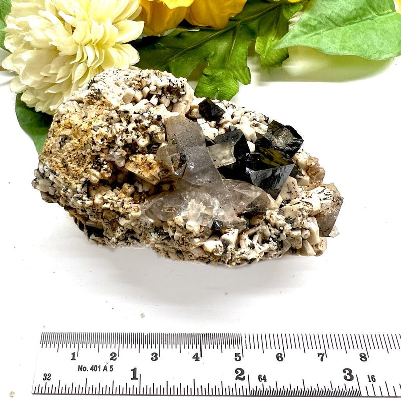 Magnetite on Orthoclase Specimen from Morocco