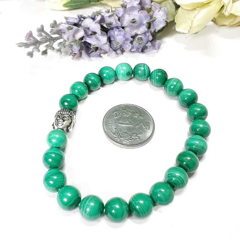 Malachite Round Bead Bracelet (Transformation)