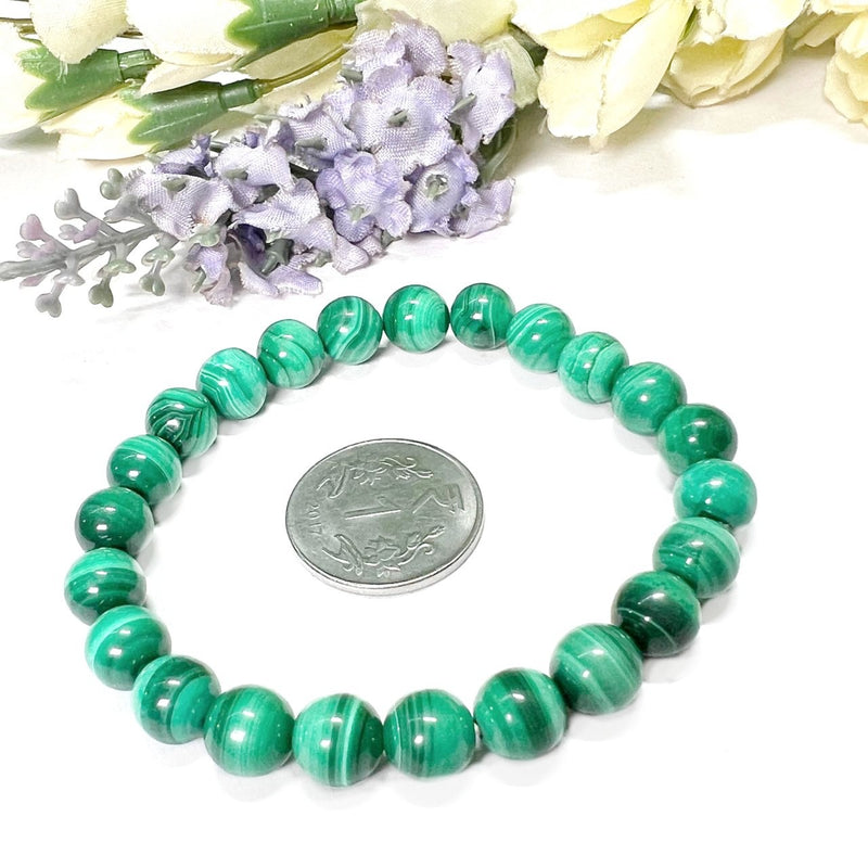 Malachite Round Bead Bracelet (Transformation)