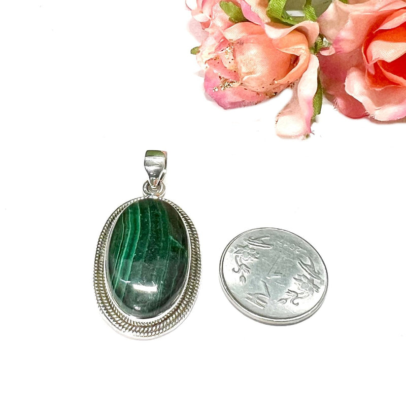 Malachite Premium Pendants in Silver (Transformation)