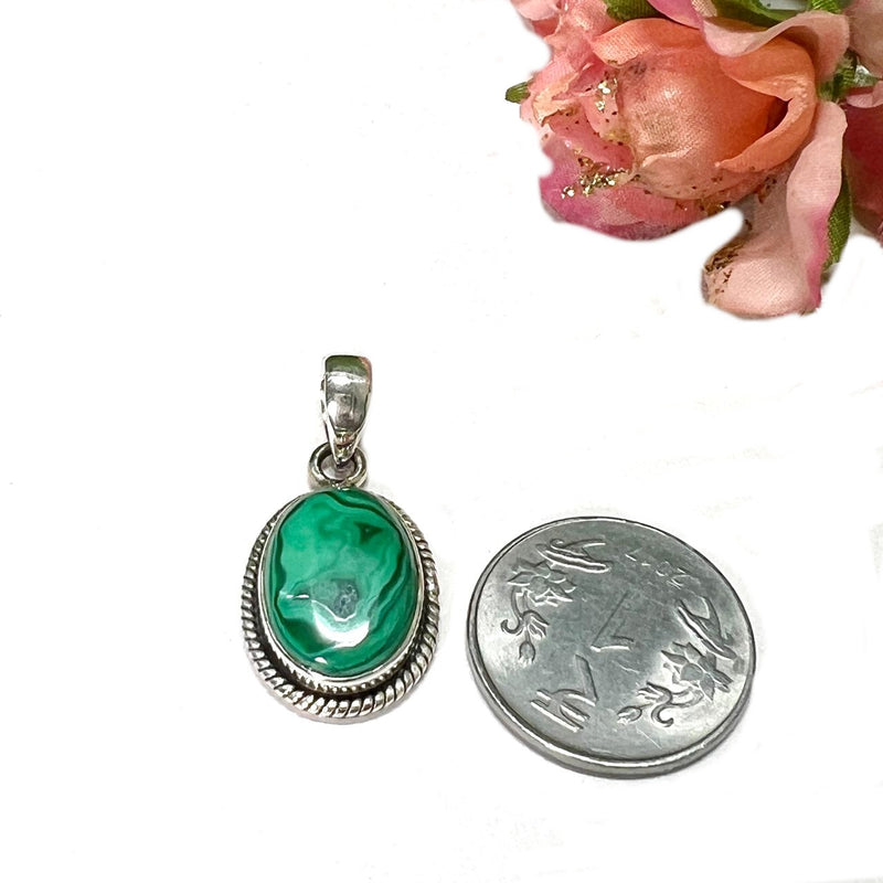 Malachite Premium Pendants in Silver (Transformation)