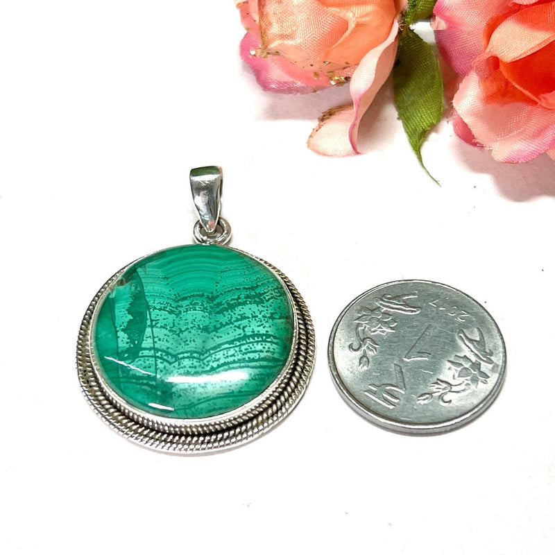 Malachite Premium Pendants in Silver (Transformation)