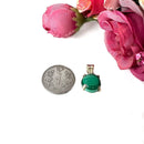 Malachite Small Pendant in Silver