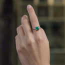 Malachite Adjustable Ring in Silver (Spiritual Renewal)