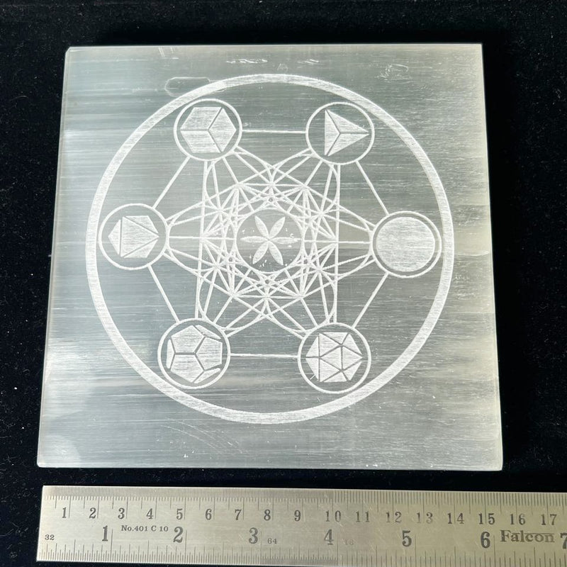 Selenite Large Charging Plates ( 6 inch)