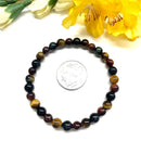 Mixed Tiger Eye Round Bead Bracelet (Confidence and Protection from Jealousy)
