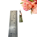 Moldavite Cap Pendant in Silver