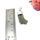 Moldavite Cap Pendant in Silver