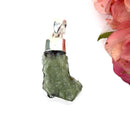 Moldavite Cap Pendant in Silver
