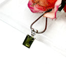 Moldavite Small Silver Pendant
