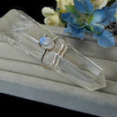 Moonstone Adjustable Ring in Silver (Emotional Balance)