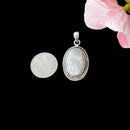 White Moonstone Premium Collection Pendant in Silver (Divine feminine)