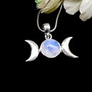 Moonstone Small Pendants in Silver (Balance Emotions)