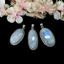 White Moonstone Premium Collection Pendant in Silver (Divine feminine)