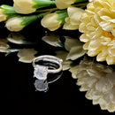 Moonstone Adjustable Ring in Silver (Emotional Balance)