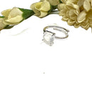 Moonstone Adjustable Ring in Silver (Emotional Balance)