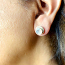Moonstone Earrings in Silver