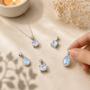 Moonstone silver pendant by Talk to Crystals featuring natural healing gemstone jewellery for intuition, emotional balance, divine feminine energy, new beginnings, inner guidance, and spiritual growth in India