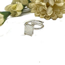 Moonstone Adjustable Ring in Silver (Emotional Balance)