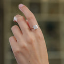 Moonstone Adjustable Ring in Silver (Emotional Balance)