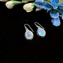 Moonstone Earrings in Silver