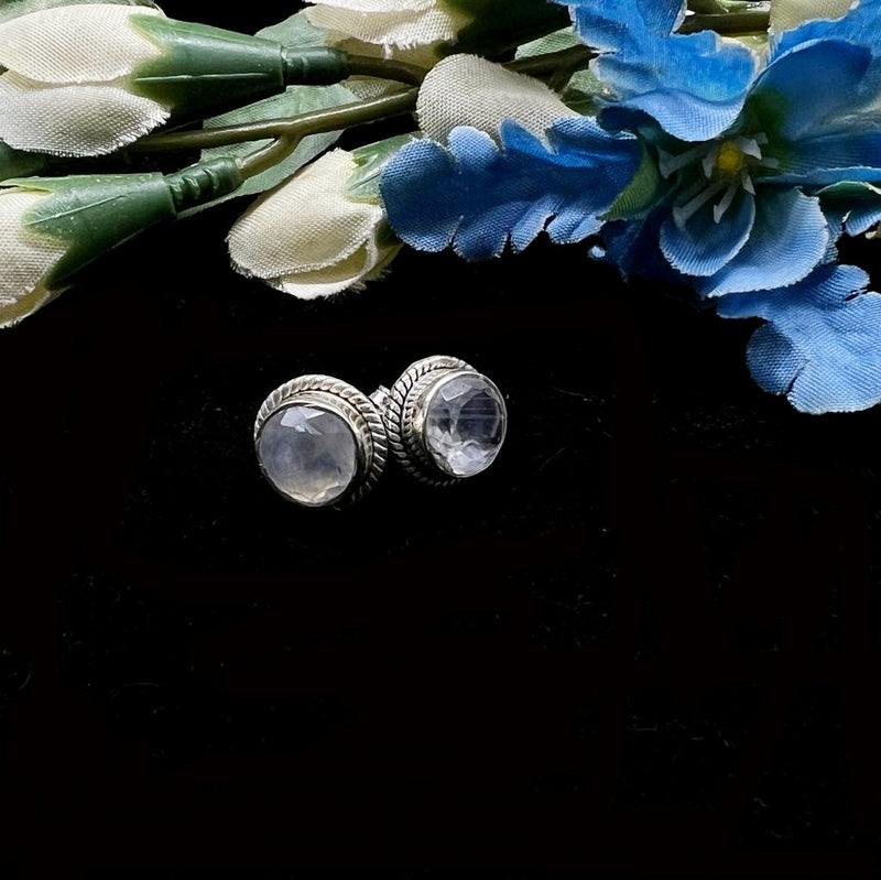 Moonstone Earrings in Silver