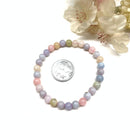 Morganite Round Bead Bracelet