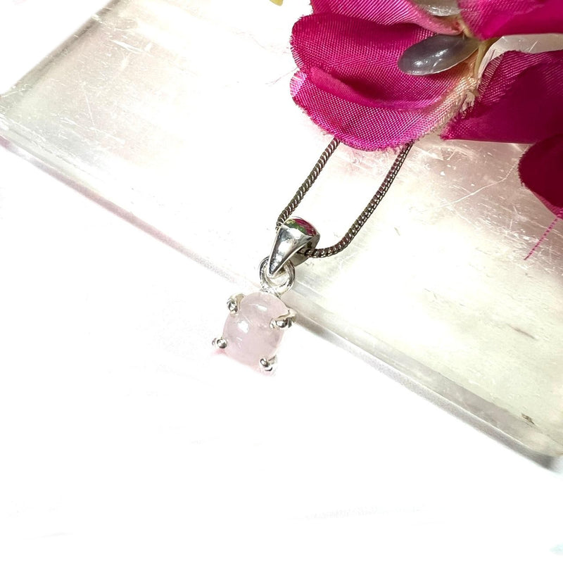 Morganite Small Pendant in Silver