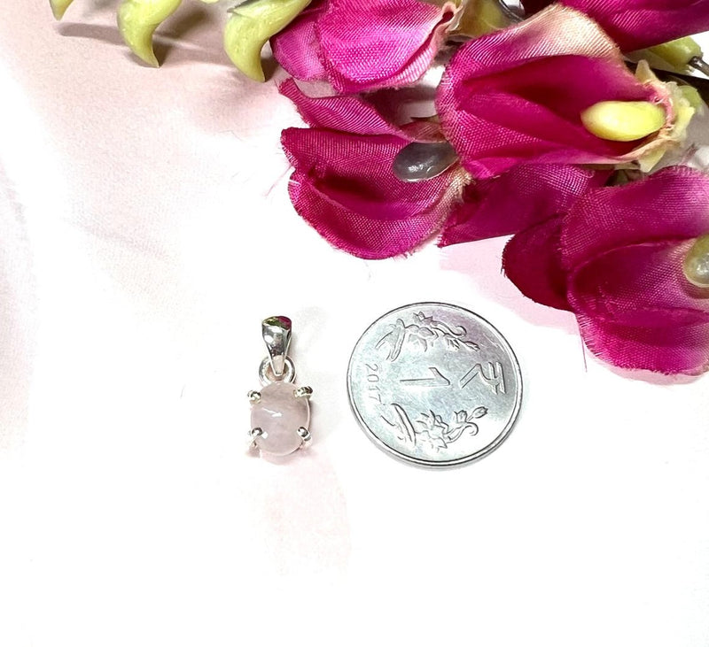 Morganite Small Pendant in Silver