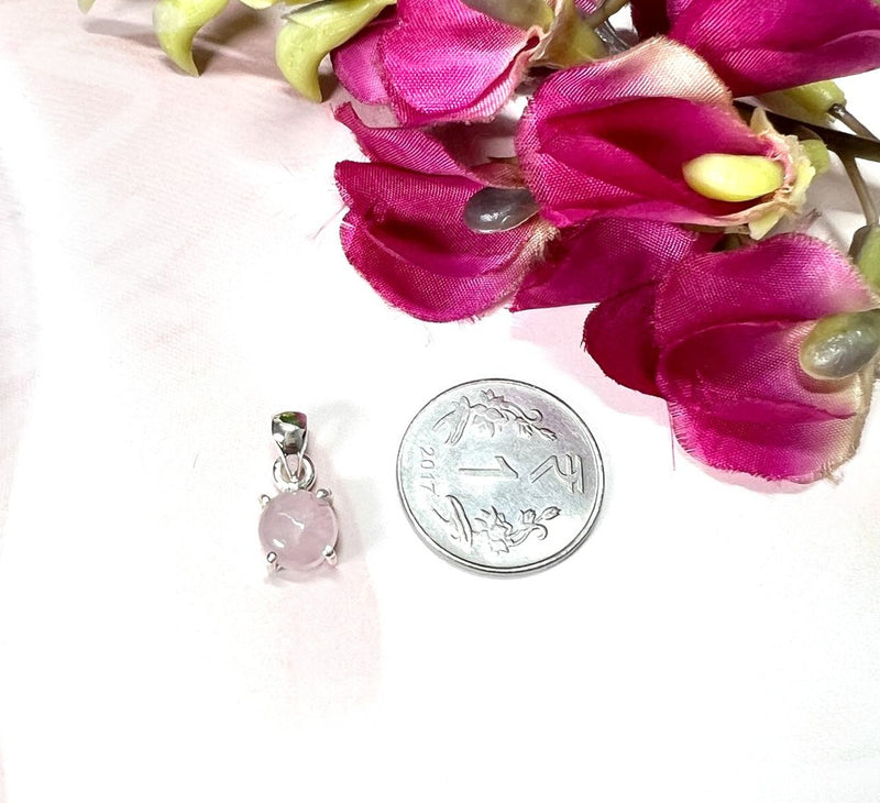 Morganite Small Pendant in Silver