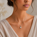 Mother of Pearl Small Pendant in Silver