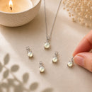 Mother of Pearl silver pendant by Talk to Crystals featuring natural gemstone jewellery for emotional balance, compassion, nurturing energy, divine feminine energy, and inner peace in India