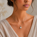 Mother of Pearl Small Pendant in Silver